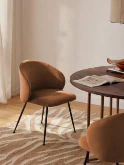 Westwing Collection Sillas tapizadas en terciopelo Luisa, 2 uds.^ Sillas