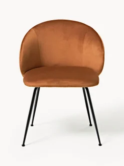 Westwing Collection Sillas tapizadas en terciopelo Luisa, 2 uds.^ Sillas