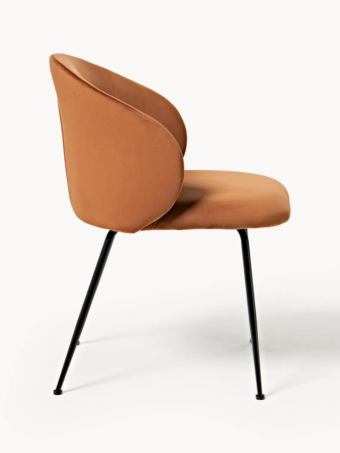 Westwing Collection Sillas tapizadas en terciopelo Luisa, 2 uds.^ Sillas