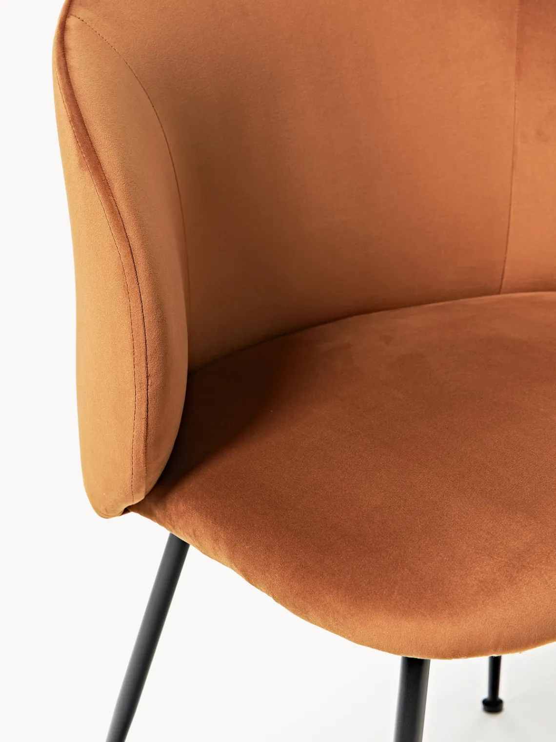 Westwing Collection Sillas tapizadas en terciopelo Luisa, 2 uds.^ Sillas