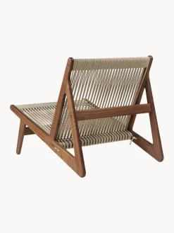 GUBI Sillón artesanal de madera de nogal con cojín de asiento MR01 Initial^ Sillones Pequeños|Sillones