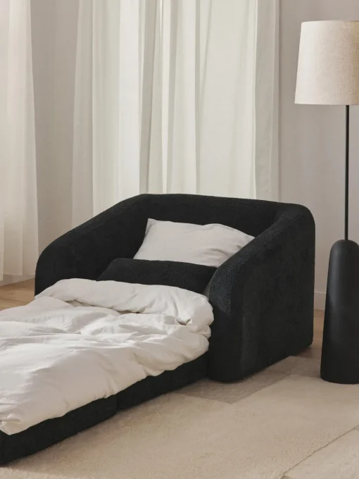 Westwing Collection Sillón cama de borreguillo bouclé Eliot^ Sillones Cama|Sillones