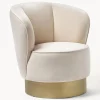 Westwing Collection Sillón cóctel de terciopelo Olivia^ Sillones Pequeños|Sillones