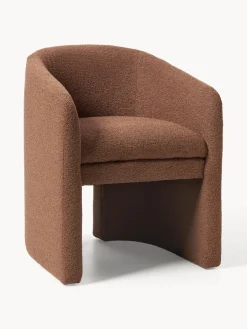 Westwing Collection Sillón con reposabrazos en tejido bouclé Mairo