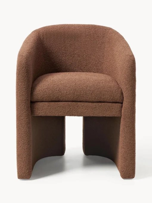 Westwing Collection Sillón con reposabrazos en tejido bouclé Mairo