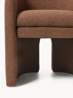 Westwing Collection Sillón con reposabrazos en tejido bouclé Mairo