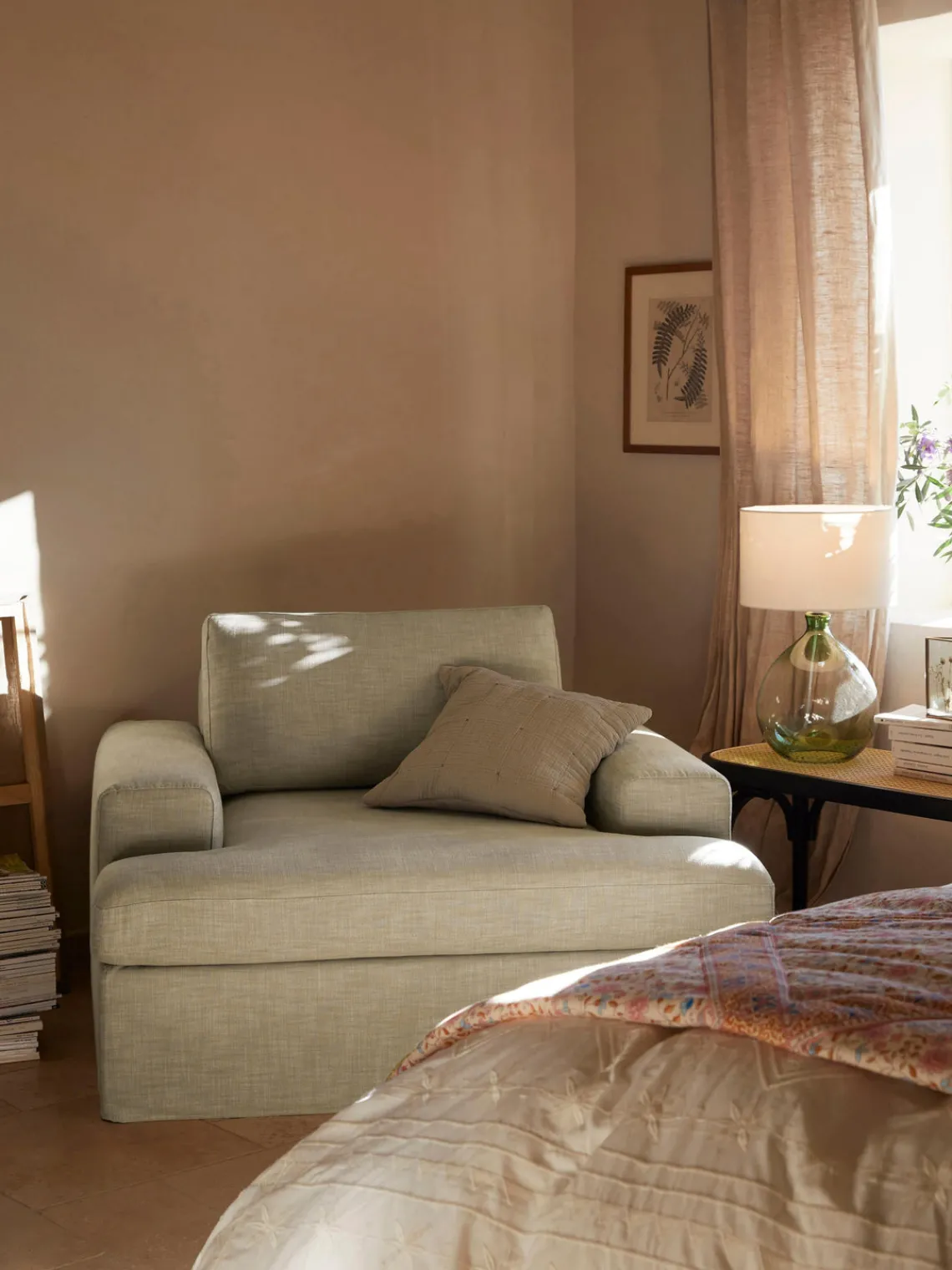 Westwing Collection Sillón con tapizado desenfundable Russell