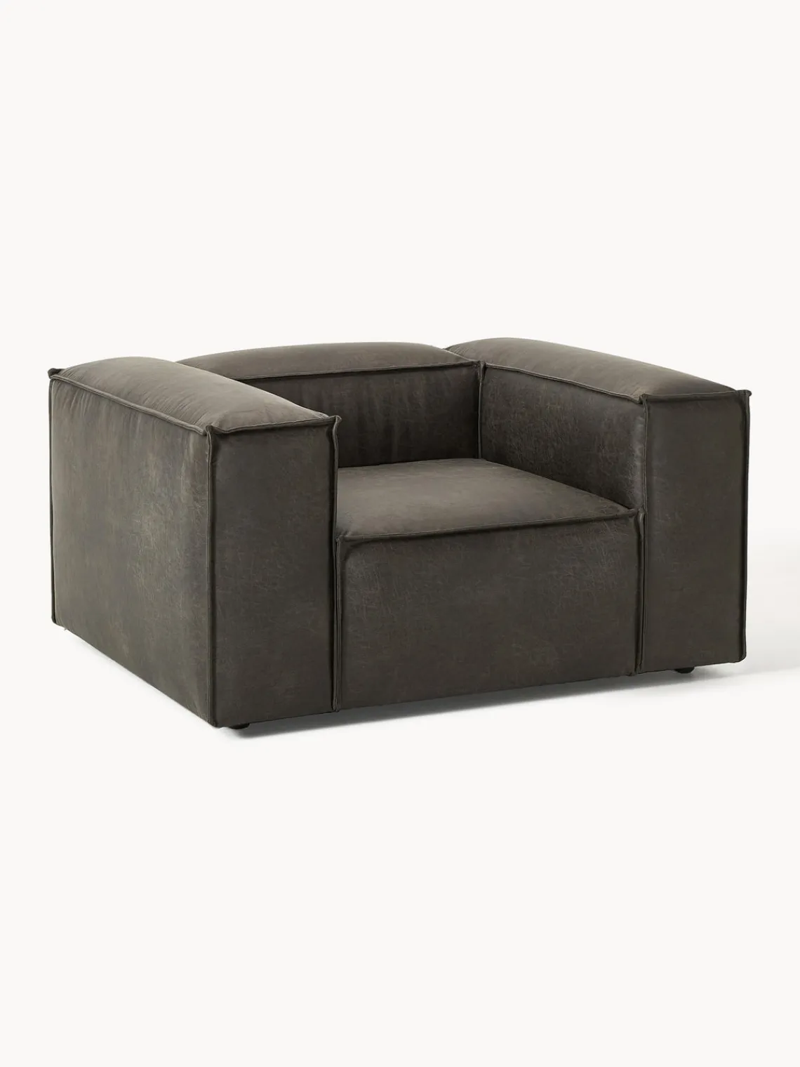 Westwing Collection Sillón de cuero reciclado Lennon