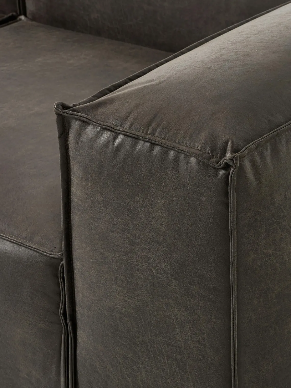 Westwing Collection Sillón de cuero reciclado Lennon
