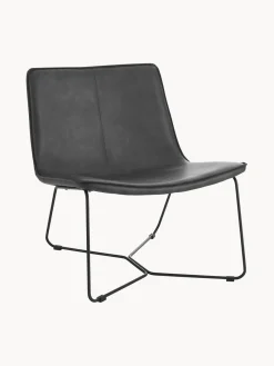 Ellos Home Sillón de cuero sintético Barrel^ Sillones Pequeños|Sillones
