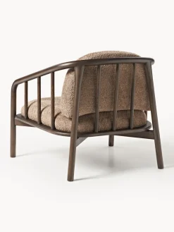 Westwing Collection Sillón de madera de fresno con tapizado de borreguillo Balin^ Sillones Pequeños|Sillones