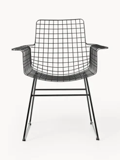 HKLIVING Sillón de metal Wire^ Sillas Con Reposabrazos|Sillas