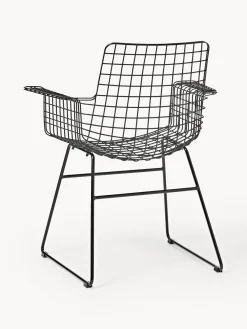 HKLIVING Sillón de metal Wire^ Sillas Con Reposabrazos|Sillas