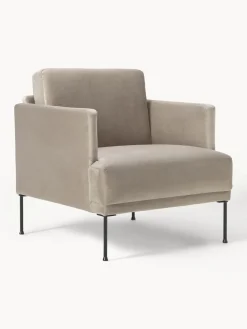 Westwing Collection Sillón de terciopelo Fluente^ Butacas|Sillones