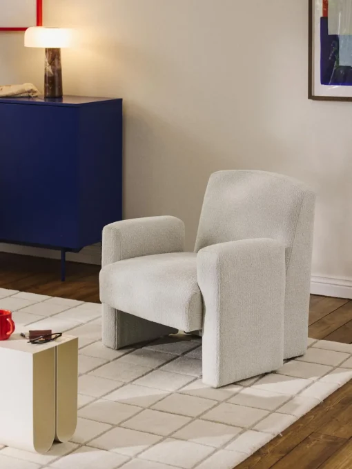 Westwing Collection Sillón en tejido bouclé Aven