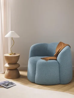 Westwing Collection Sillón en tejido bouclé Fleur