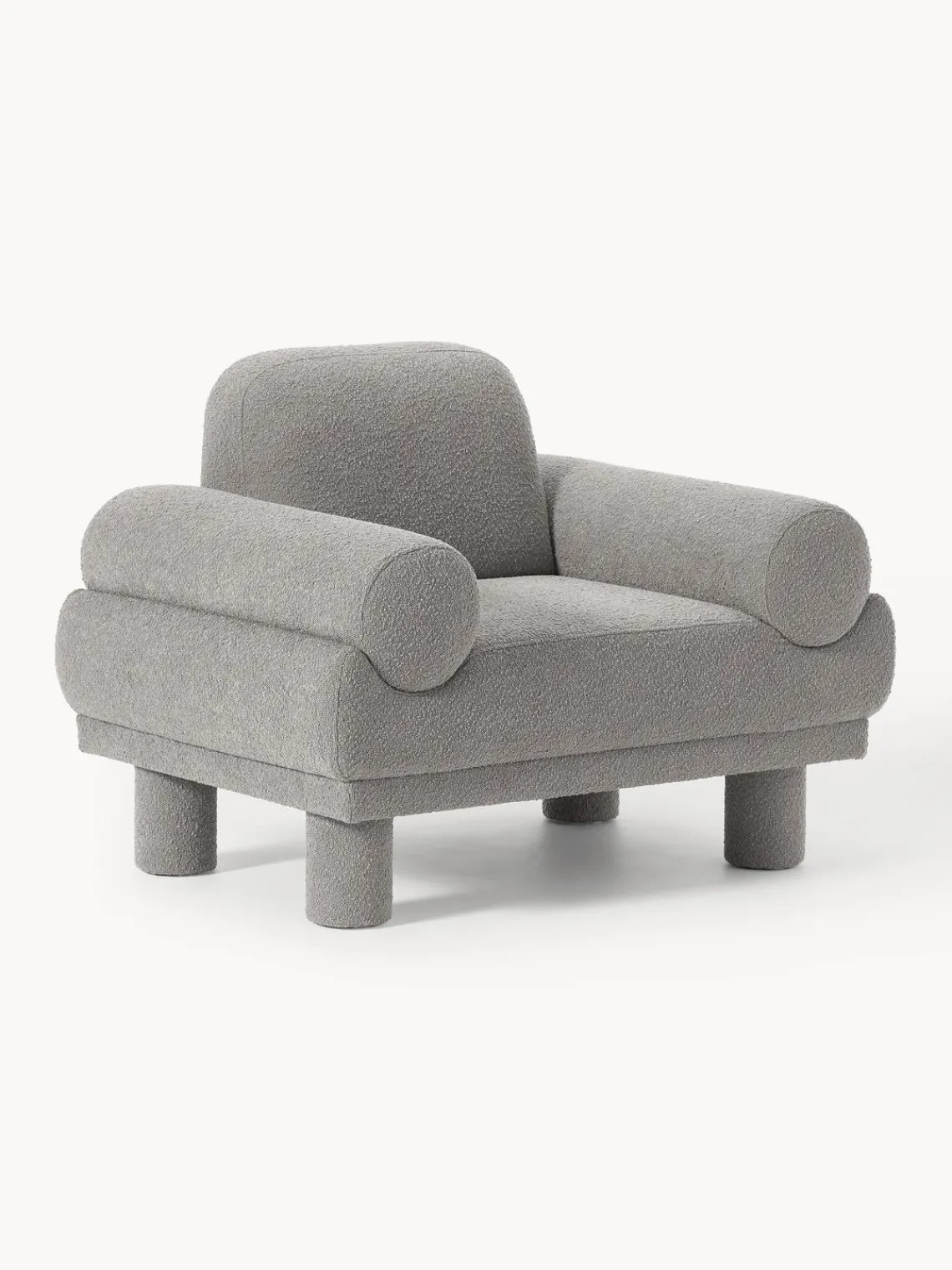 Westwing Collection Sillón en tejido bouclé Lilo