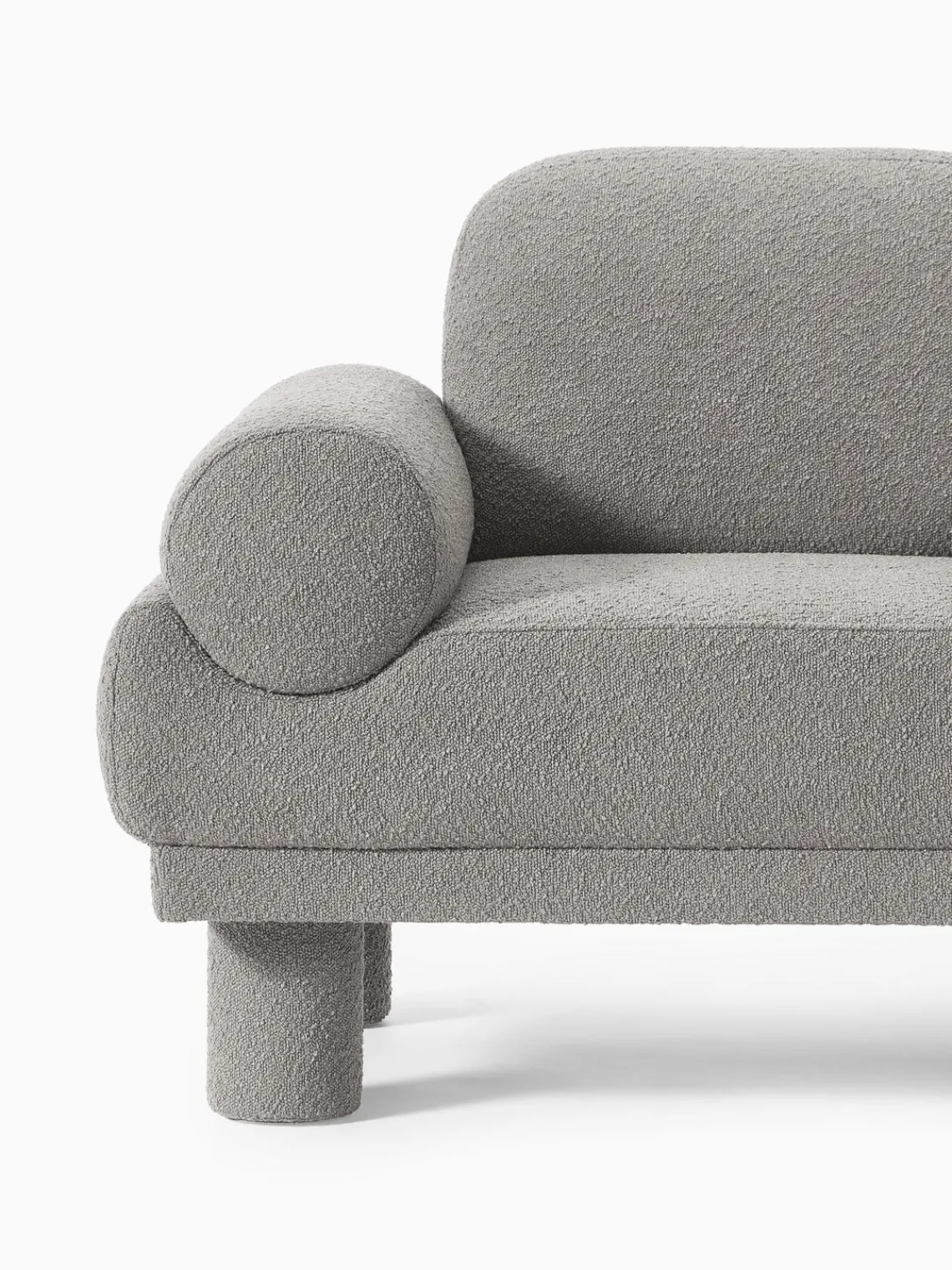 Westwing Collection Sillón en tejido bouclé Lilo