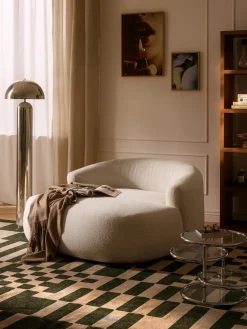 Westwing Collection Sillón grande en tejido bouclé Sofia^ Butacas|Sillones