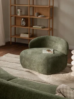 Westwing Collection Sillón lounge de borreguillo bouclé Alba^ Butacas|Sillones
