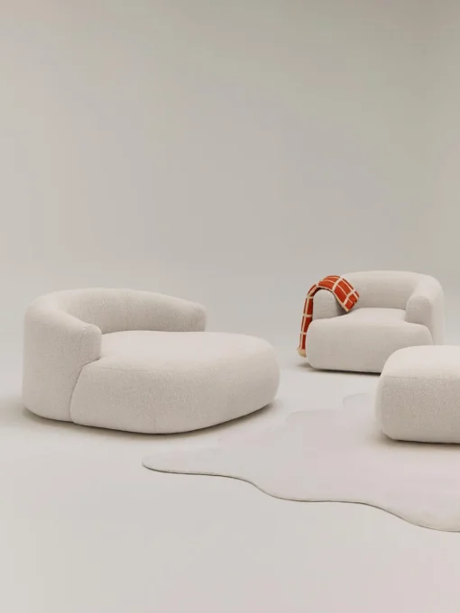 Westwing Collection Sillón lounge grande en tejido bouclé Sofia^ Butacas|Sillones