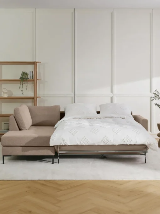 Westwing Collection Sofá cama con colchón Luna (3 plazas)