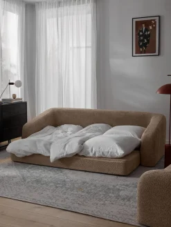 Westwing Collection Sofá cama de borreguillo bouclé Eliot (3 plazas)^ Sofás Cama|Sofás