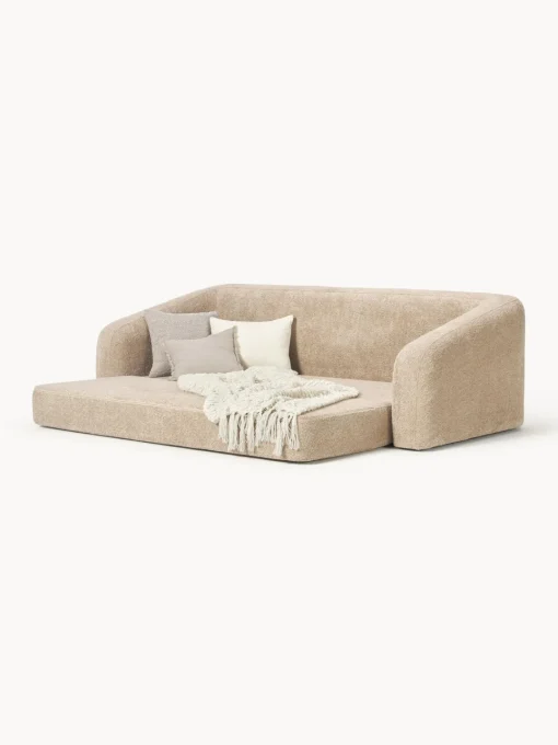 Westwing Collection Sofá cama de borreguillo bouclé Eliot (3 plazas)^ Sofás Cama|Sofás