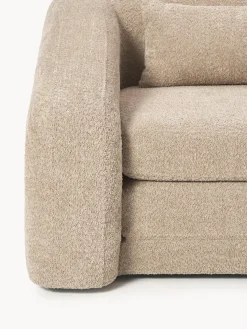Westwing Collection Sofá cama de borreguillo bouclé Eliot (2 plazas)