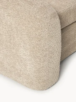 Westwing Collection Sofá cama de borreguillo bouclé Eliot (2 plazas)