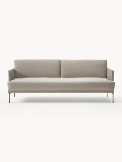 Westwing Collection Sofá cama de terciopelo Fluente (3 plazas)