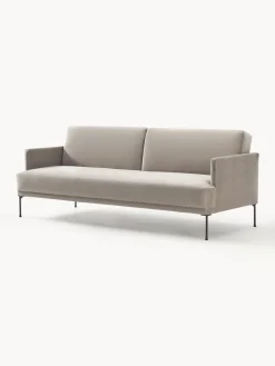 Westwing Collection Sofá cama de terciopelo Fluente (3 plazas)