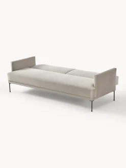 Westwing Collection Sofá cama de terciopelo Fluente (3 plazas)