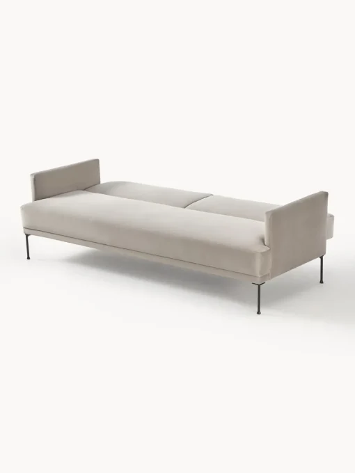 Westwing Collection Sofá cama de terciopelo Fluente (3 plazas)