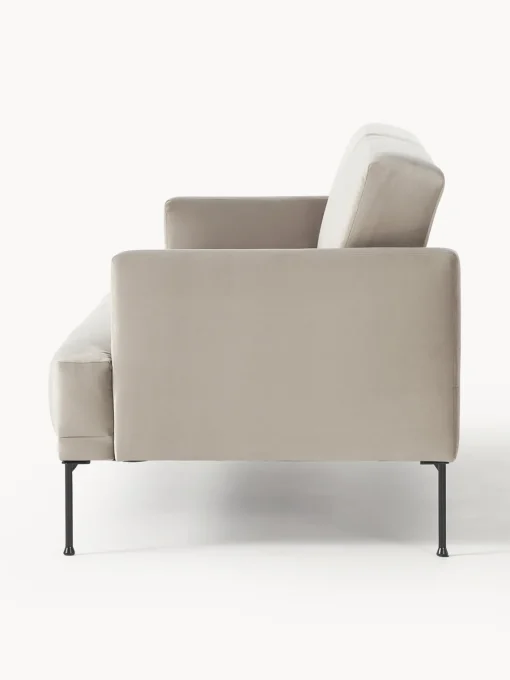 Westwing Collection Sofá cama de terciopelo Fluente (3 plazas)