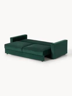 Westwing Collection Sofá cama de terciopelo Tasha (3 plazas), con espacio de almacenamiento^ Sofás Cama|Sofás
