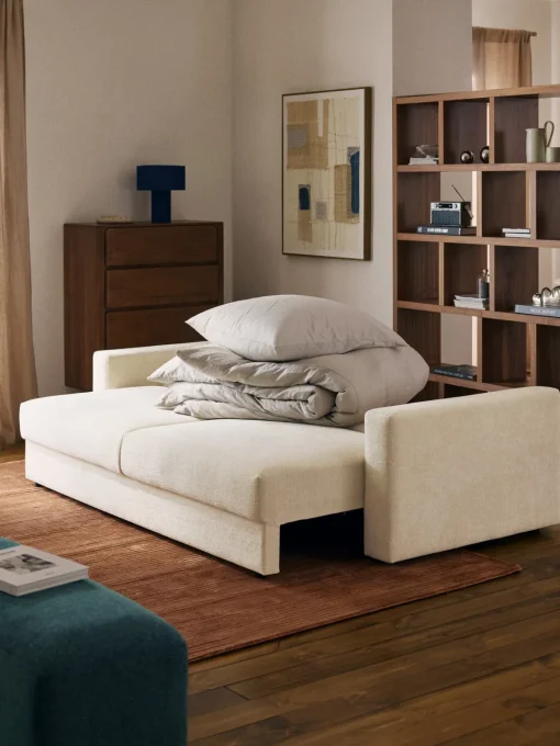 Westwing Collection Sofá cama de terciopelo Tasha (3 plazas), con espacio de almacenamiento^ Sofás Cama|Sofás