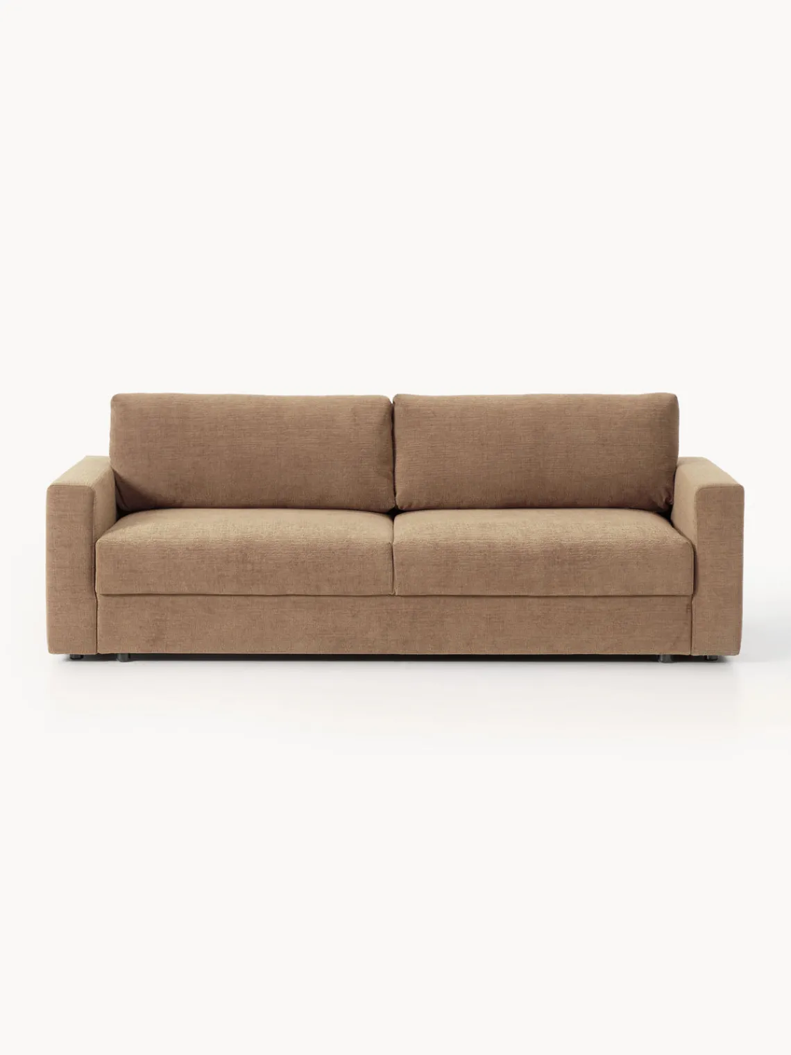 Westwing Collection Sofá cama de terciopelo Tasha (3 plazas), con espacio de almacenamiento