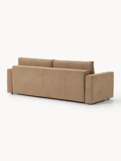 Westwing Collection Sofá cama de terciopelo Tasha (3 plazas), con espacio de almacenamiento