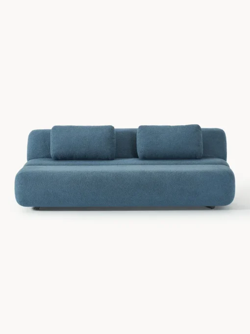 Westwing Collection Sofá cama en borreguillo Caterpillar (3 plazas)