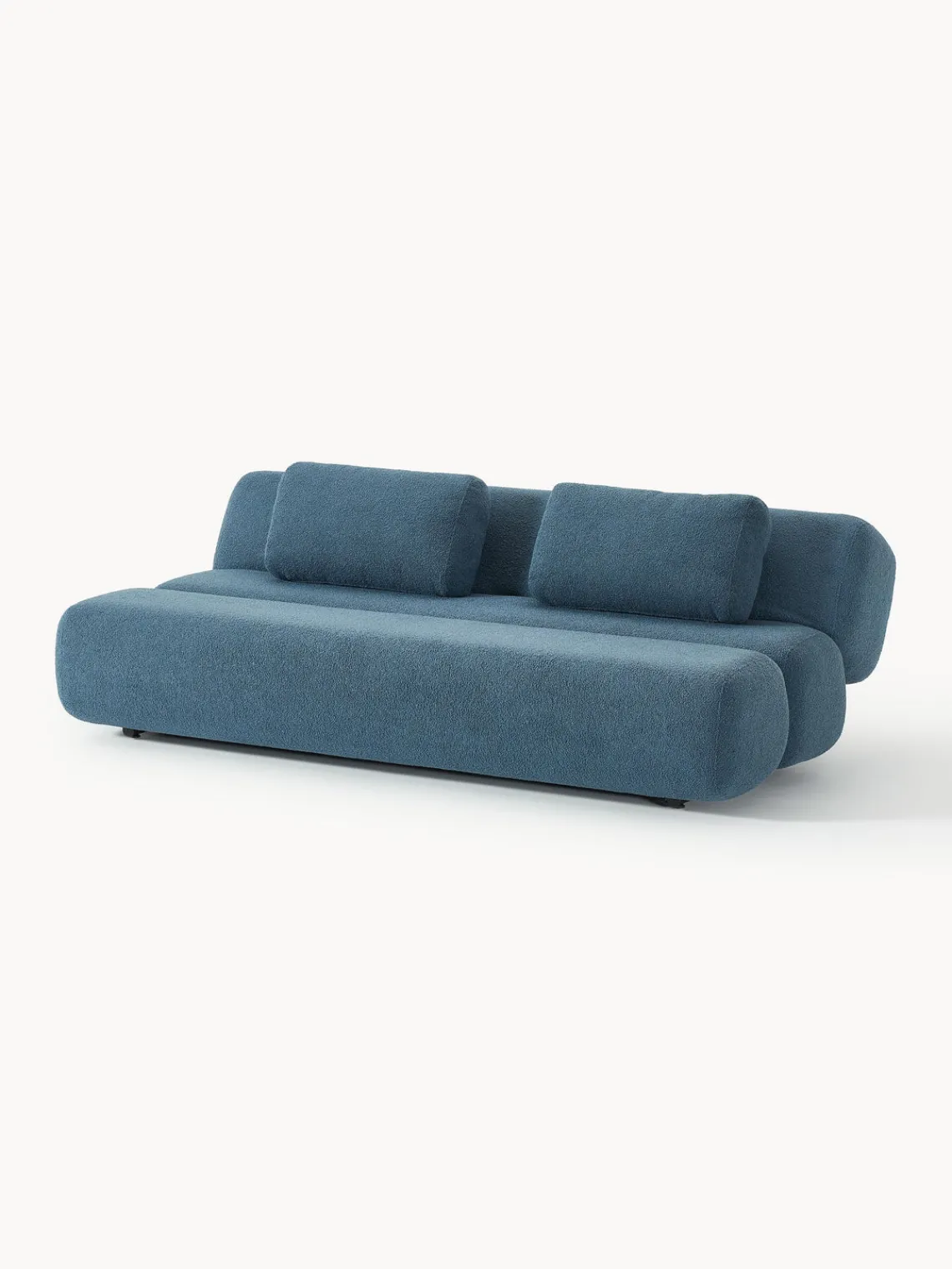 Westwing Collection Sofá cama en borreguillo Caterpillar (3 plazas)