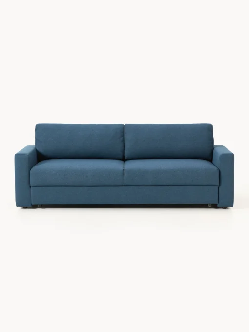 Westwing Collection Sofá cama en tejido bouclé Tasha (3 plazas), con espacio de almacenamiento