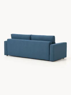 Westwing Collection Sofá cama en tejido bouclé Tasha (3 plazas), con espacio de almacenamiento