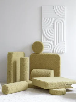 Wigiwama Sofá cama infantil modular artesanal de borreguillo Sugar^Niños Decoración Infantil|Puf Infantiles