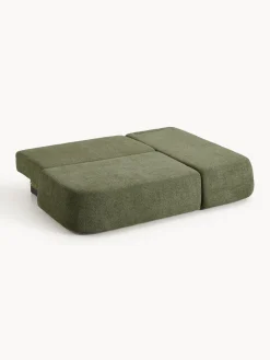 Westwing Collection Sofá cama rinconera de borreguillo con espacio de almacenamiento Pao