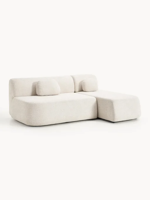 Westwing Collection Sofá cama rinconera de borreguillo con espacio de almacenamiento Pao^ Sofás Cama|Sofás