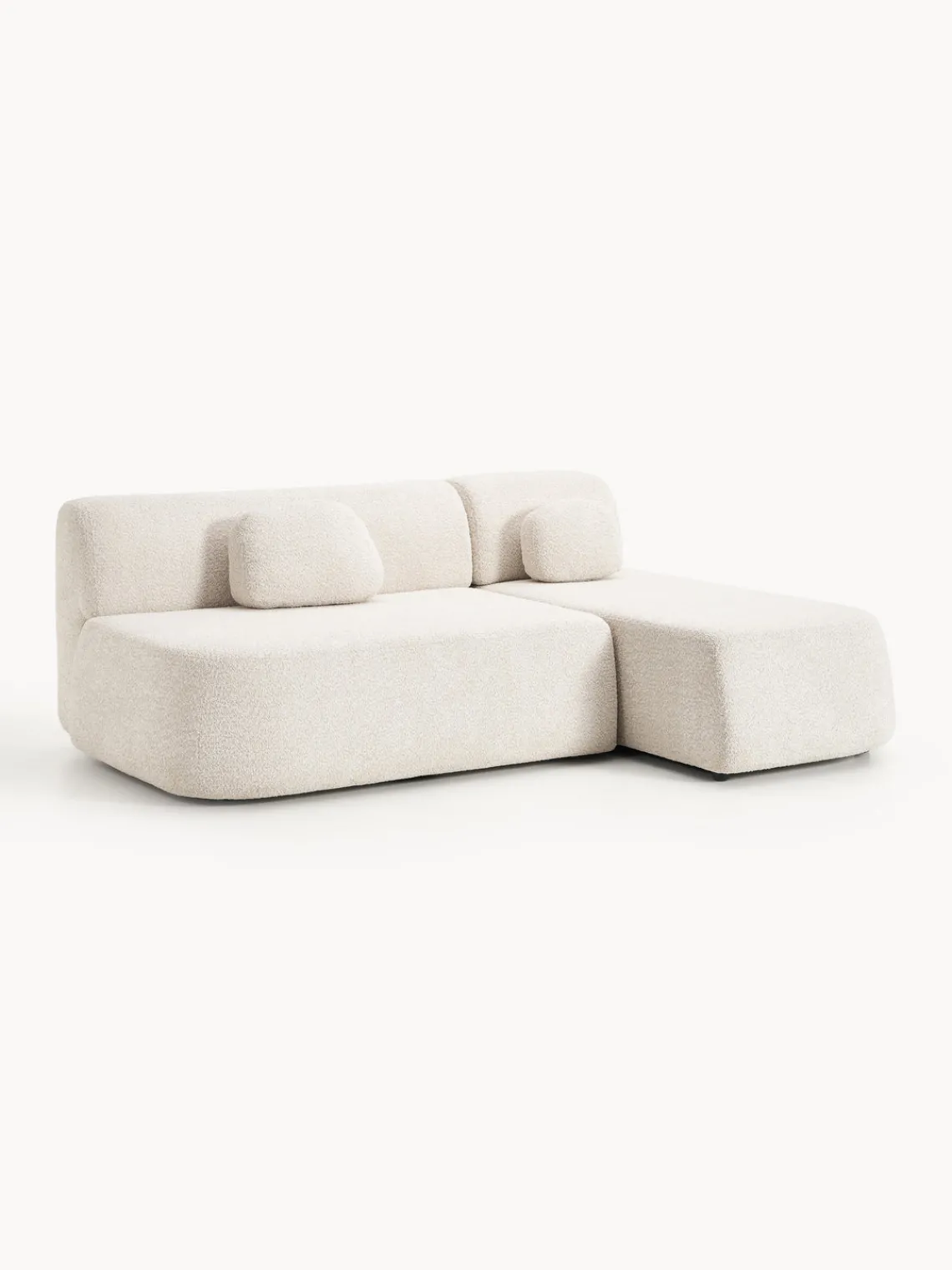Westwing Collection Sofá cama rinconera de borreguillo con espacio de almacenamiento Pao^ Sofás Cama|Sofás