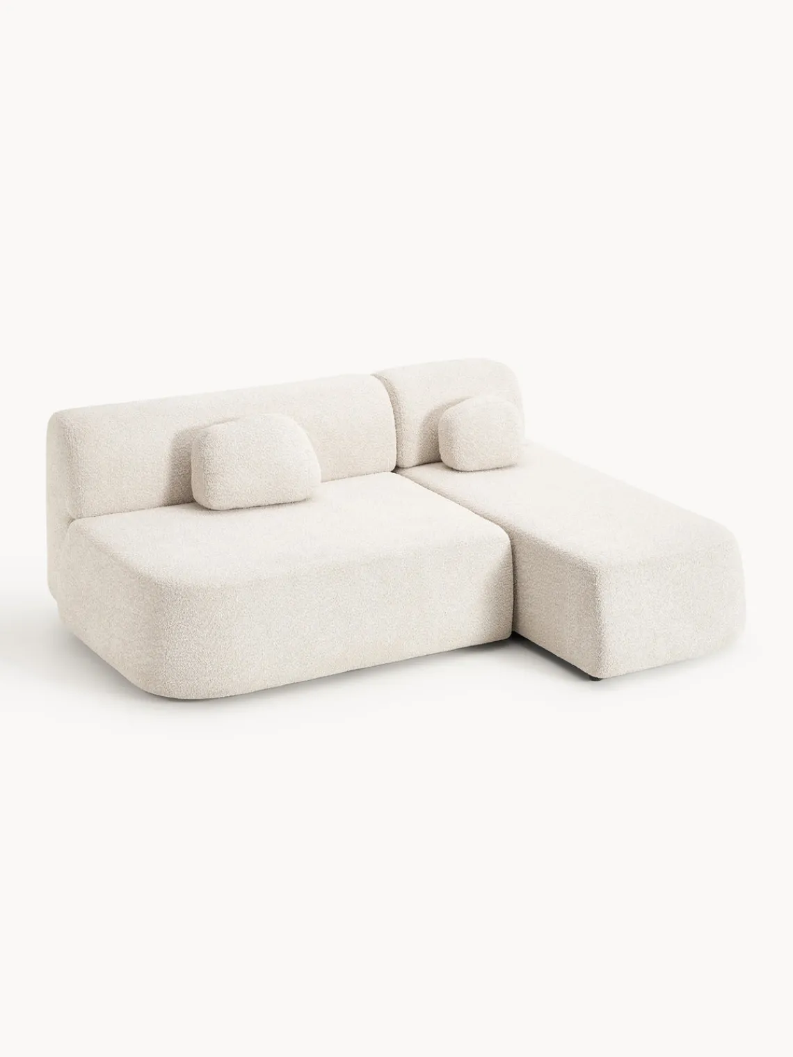 Westwing Collection Sofá cama rinconera de borreguillo con espacio de almacenamiento Pao^ Sofás Cama|Sofás