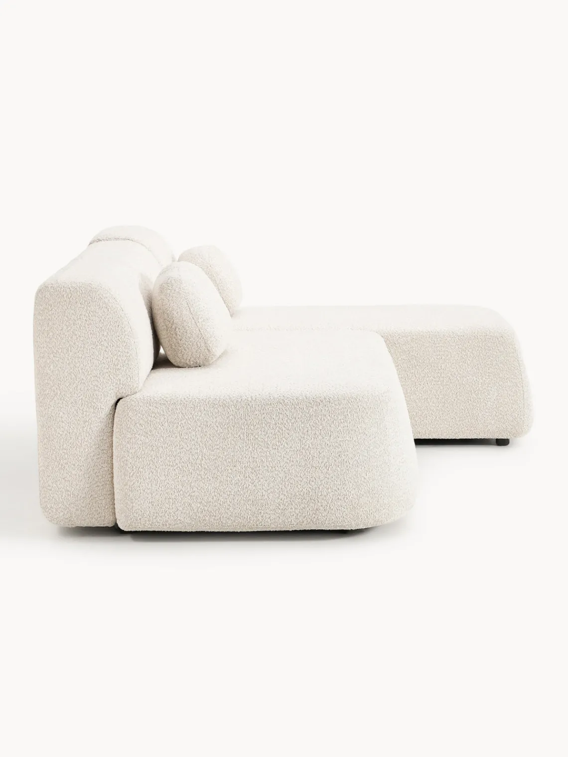 Westwing Collection Sofá cama rinconera de borreguillo con espacio de almacenamiento Pao^ Sofás Cama|Sofás