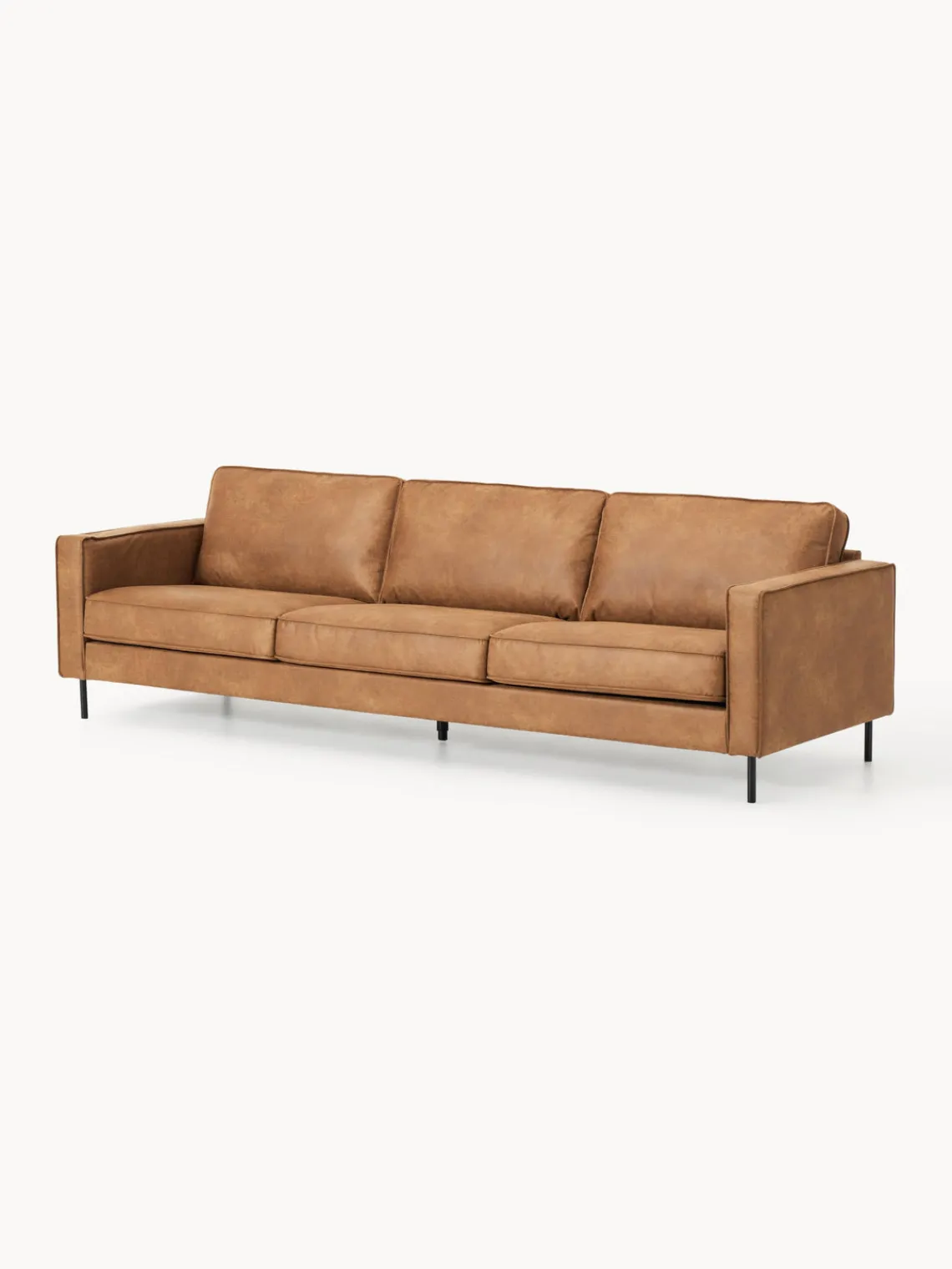 Westwing Collection Sofá de cuero reciclado Hunter (3 plazas)